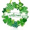 St. Patrick's Day Shamrock Door Sign, Shamrocks Welcome Wooden Hanging Sign Lucky Irish Ornament Wood Wreath for Happy St. Patrick's Day Party Front Door Wall Home Decorations with Rope and Bow